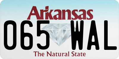 AR license plate 065WAL