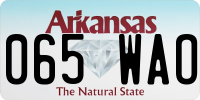 AR license plate 065WAO