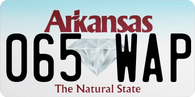 AR license plate 065WAP