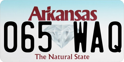 AR license plate 065WAQ