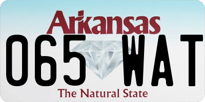 AR license plate 065WAT