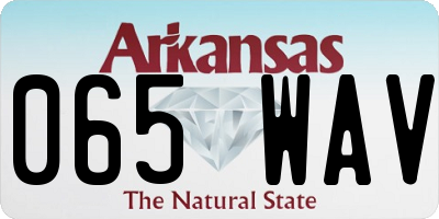 AR license plate 065WAV