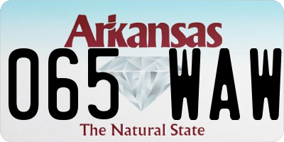 AR license plate 065WAW