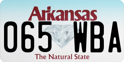 AR license plate 065WBA