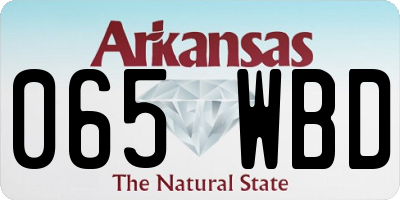 AR license plate 065WBD