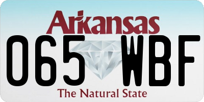 AR license plate 065WBF