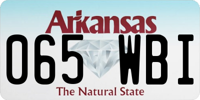 AR license plate 065WBI