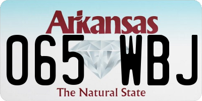 AR license plate 065WBJ