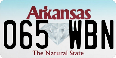AR license plate 065WBN