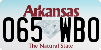 AR license plate 065WBO