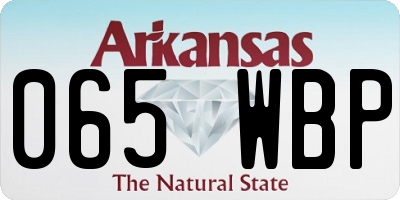 AR license plate 065WBP