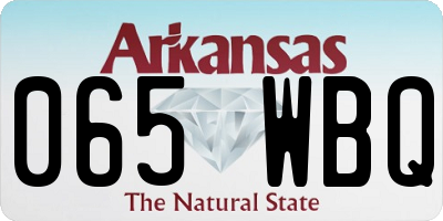 AR license plate 065WBQ