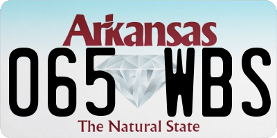 AR license plate 065WBS