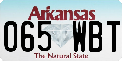 AR license plate 065WBT