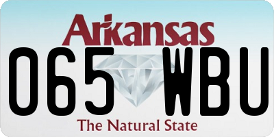 AR license plate 065WBU