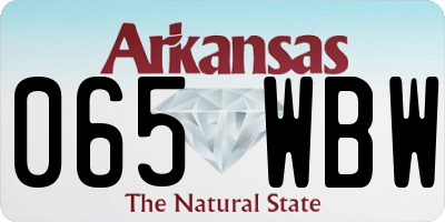 AR license plate 065WBW