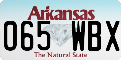 AR license plate 065WBX