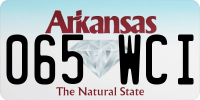 AR license plate 065WCI