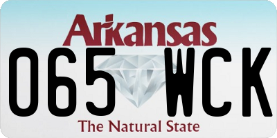 AR license plate 065WCK