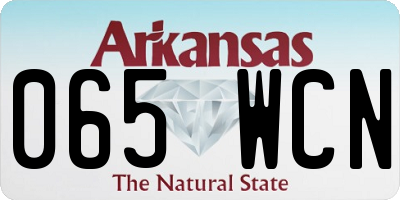 AR license plate 065WCN