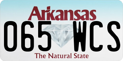 AR license plate 065WCS