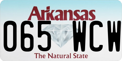 AR license plate 065WCW