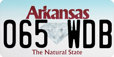 AR license plate 065WDB