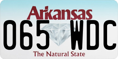 AR license plate 065WDC