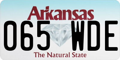 AR license plate 065WDE