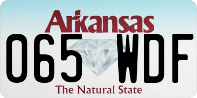 AR license plate 065WDF