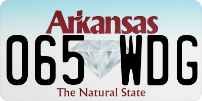 AR license plate 065WDG