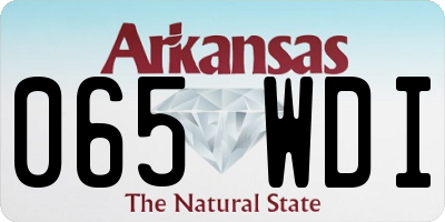 AR license plate 065WDI
