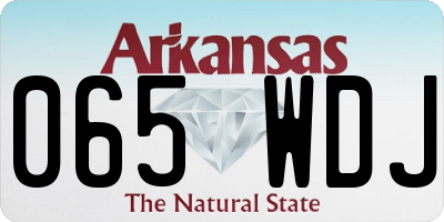 AR license plate 065WDJ