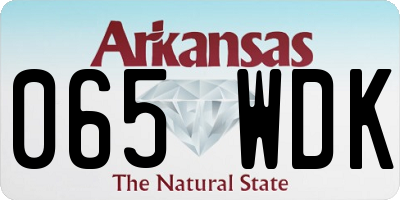 AR license plate 065WDK