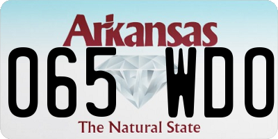 AR license plate 065WDO