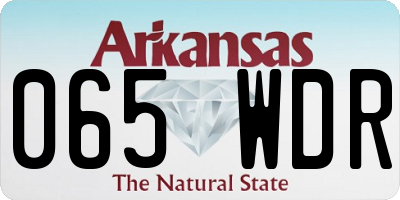 AR license plate 065WDR