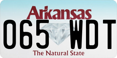 AR license plate 065WDT