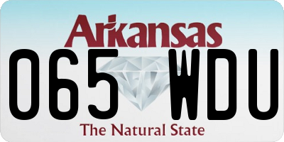 AR license plate 065WDU