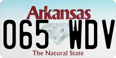 AR license plate 065WDV
