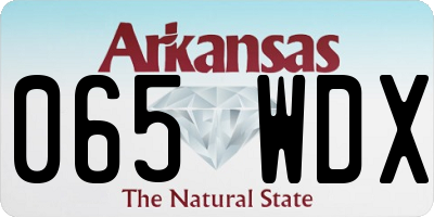 AR license plate 065WDX