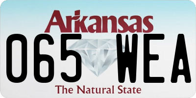 AR license plate 065WEA