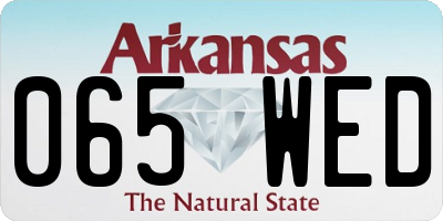 AR license plate 065WED