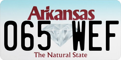 AR license plate 065WEF
