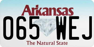 AR license plate 065WEJ