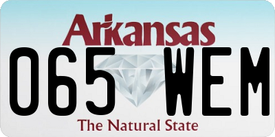 AR license plate 065WEM