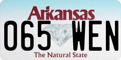 AR license plate 065WEN