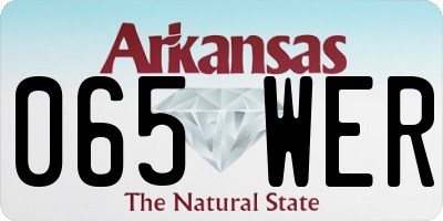 AR license plate 065WER