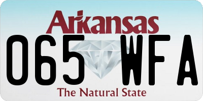 AR license plate 065WFA