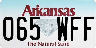 AR license plate 065WFF