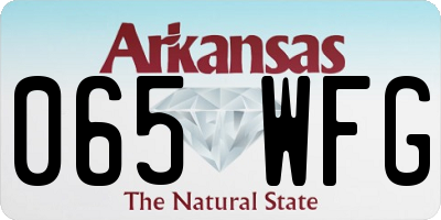 AR license plate 065WFG